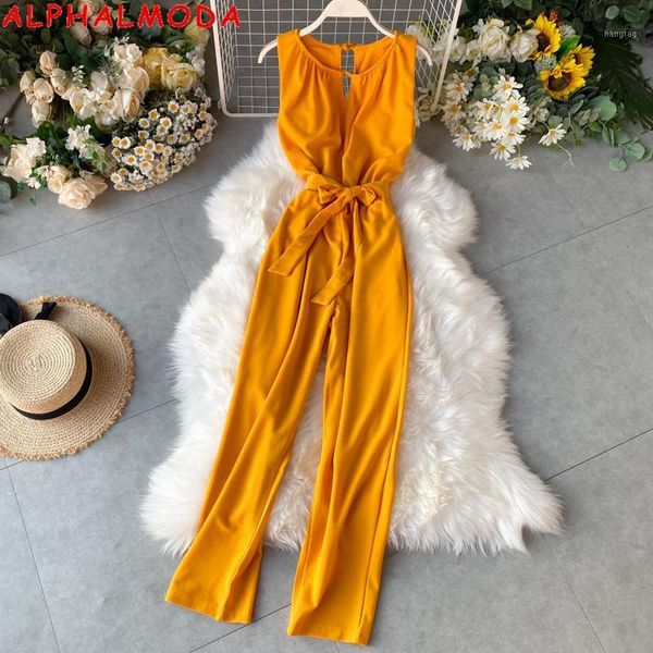 alphalmoda 2020 new sleeveless solid casual jumpsuit halter neck stretchy waist ladies fashion jumpsuit1, Black;white
alphalmoda 2020 new sleeveless solid casual jumpsuit halter neck stretchy waist ladies fashion jumpsuit1, Black;white