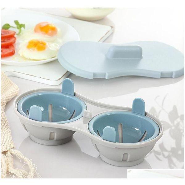 microwave egg poacher bpa & dishwasher safe dual caves poached egg maker double cups egg cooker steam jllhzk yeah2010