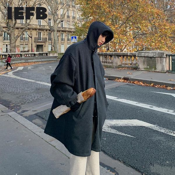 iefb woolen overcoat men's mid length long woolen coat with hooded autumn winter casual warm clothes korean loose trend 9y4566, Black
iefb woolen overcoat men's mid length long woolen coat with hooded autumn winter casual warm clothes korean loose trend 9y4566, Black