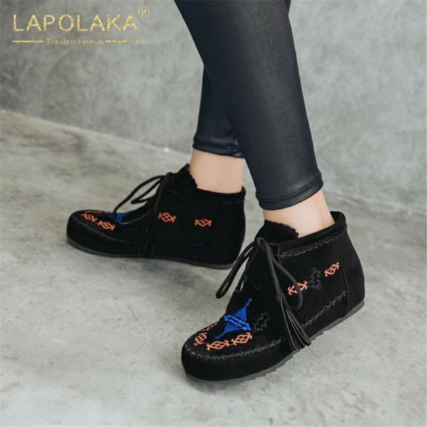 lapolaka brand new design большие размер 44 удобные ботинки женщин обувь узелок увеличение heels весна осень обувь женские сапоги, Black
lapolaka brand new design большие размер 44 удобные ботинки женщин обувь узелок увеличение heels весна осень обувь женские сапоги, Black