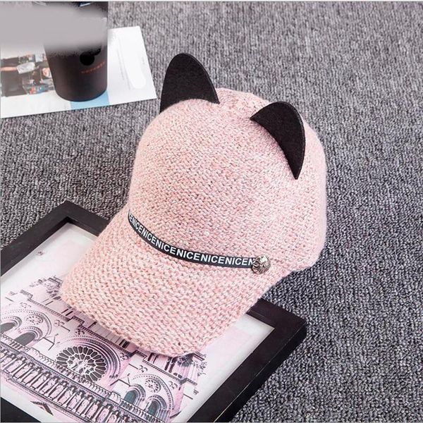 2020 new fashion personality autumn and winter women's cat ears baseball cap wool knit baseball hat cute hat, Blue;gray
2020 new fashion personality autumn and winter women's cat ears baseball cap wool knit baseball hat cute hat, Blue;gray