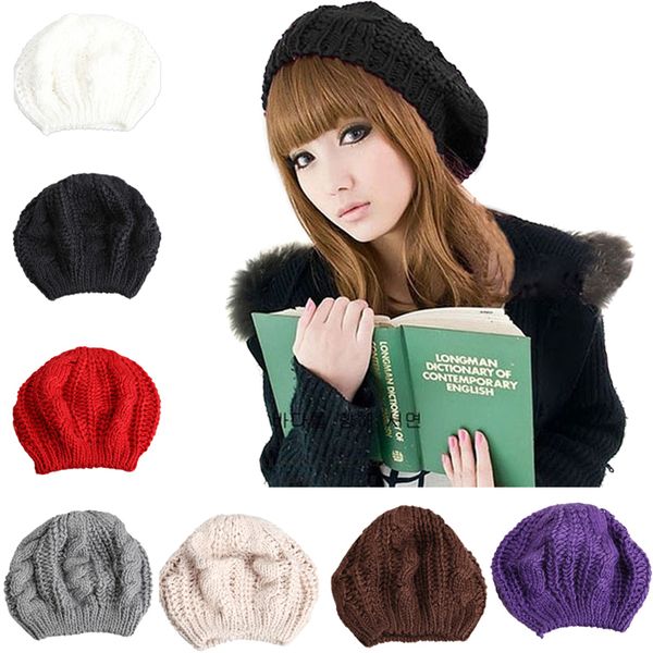 winter women beanie hats solid color handmade knitting cable cap girl flower beret warm thicken wool ski cap, Blue;gray
winter women beanie hats solid color handmade knitting cable cap girl flower beret warm thicken wool ski cap, Blue;gray
