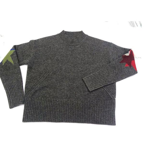 women's sweaters est women sweater 2021 round neck pullover casual star pattern long sleeve knit 100% cashmere, White;black 
women's sweaters est women sweater 2021 round neck pullover casual star pattern long sleeve knit 100% cashmere, White;black