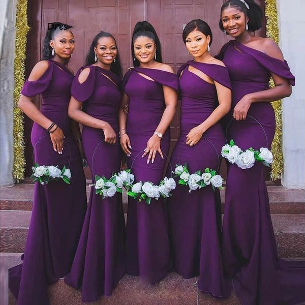 grape one shoulder bridesmaid dresses african mermaid sweep train long wedding party dress 2022 robe de soiree de mariage, White;pink
grape one shoulder bridesmaid dresses african mermaid sweep train long wedding party dress 2022 robe de soiree de mariage, White;pink
