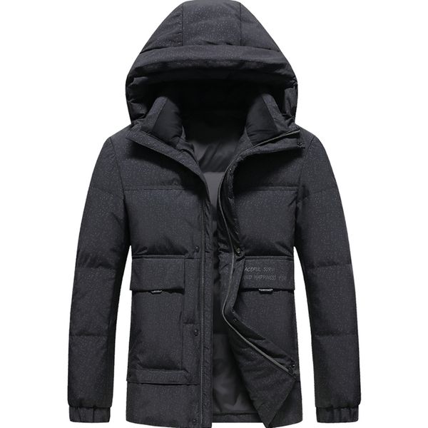 White duck feather men's jacket, thick coat, Hoodie, leisure, high quality, fashion, winter, Black
White duck feather men's jacket, thick coat, Hoodie, leisure, high quality, fashion, winter, Black