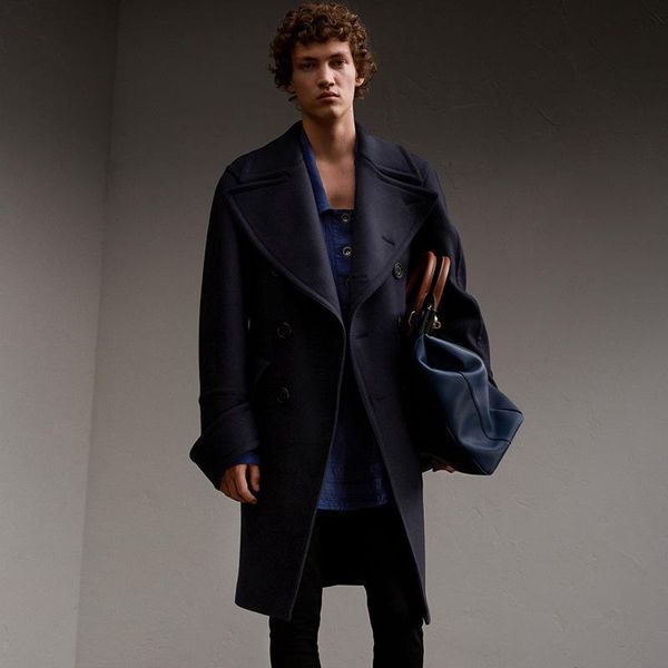 men's woolen trench coat autumn and winter double-breasted lapel long slim solid color youth woolen coat jacket, Black
men's woolen trench coat autumn and winter double-breasted lapel long slim solid color youth woolen coat jacket, Black