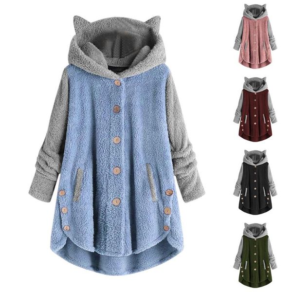 women's sweaters fashion women printed cat ears hooded large size long sleeve button sweater warm pullover christmas casual, White;black
women's sweaters fashion women printed cat ears hooded large size long sleeve button sweater warm pullover christmas casual, White;black