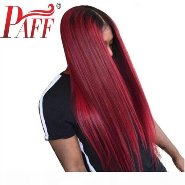 paff wine red glueless lace human hair front wig straight virgin hair brazilian two tone 1b 99j wig with middle part, Black;brown
paff wine red glueless lace human hair front wig straight virgin hair brazilian two tone 1b 99j wig with middle part, Black;brown