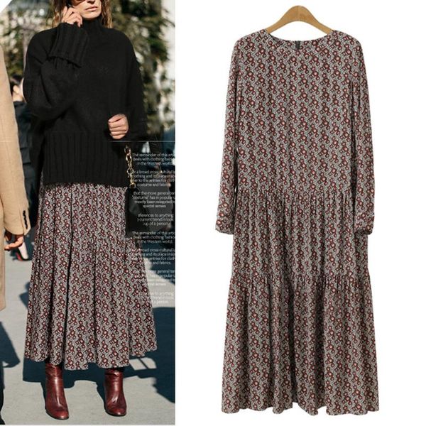 xl-4xl plus size floral print long dresses women clothes autumn 2020 o-neck long sleeve loose casual ladies vintage dress, Black;gray
xl-4xl plus size floral print long dresses women clothes autumn 2020 o-neck long sleeve loose casual ladies vintage dress, Black;gray