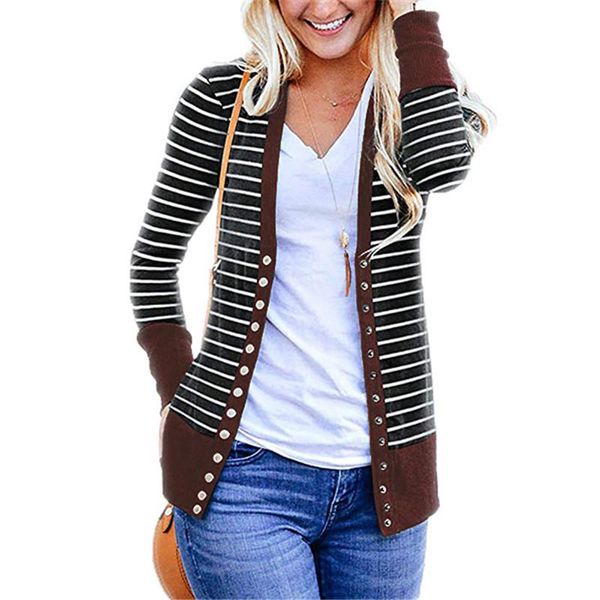 women's trench coats women stripe long sleeve single-creasted cardigan coat black close-fitting splice female knitted sweater crochet c, Tan;black
women's trench coats women stripe long sleeve single-creasted cardigan coat black close-fitting splice female knitted sweater crochet c, Tan;black