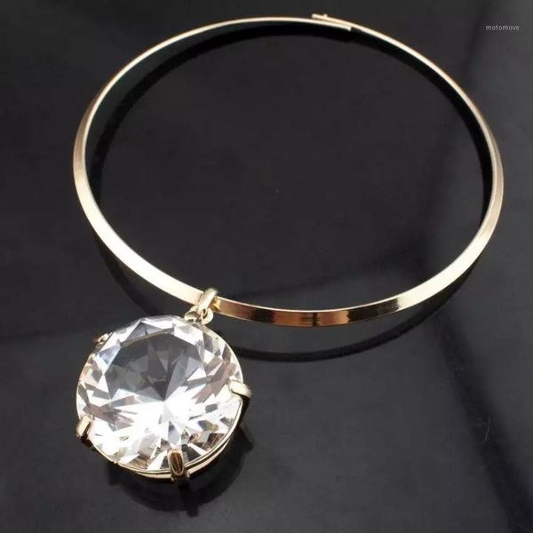 chokers meild big crystal clear pendants necklace women fashion punk statement collar choker necklaces jewelry party gifts1, Golden;silver
chokers meild big crystal clear pendants necklace women fashion punk statement collar choker necklaces jewelry party gifts1, Golden;silver