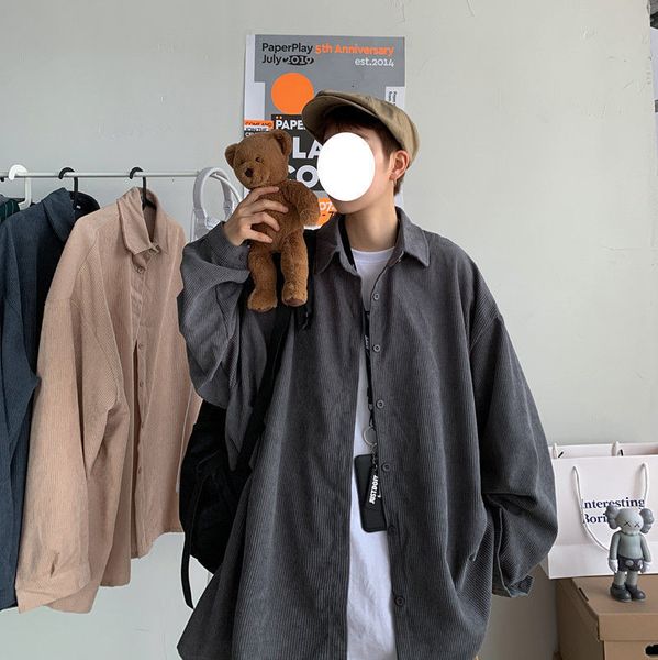 2021 new privathinker casual oversize corduroy 2021 spring long sleeve shirts streetwear man baggy blouse coat men's clothes cbsy, White;black
2021 new privathinker casual oversize corduroy 2021 spring long sleeve shirts streetwear man baggy blouse coat men's clothes cbsy, White;black