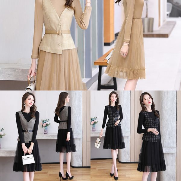 small fragrance skirt two piece vest 2020 spring new korean style long skirt suit skirtdress suit skirtsleeve knitted mesh dress 49qmy 49qmy, Black;gray
small fragrance skirt two piece vest 2020 spring new korean style long skirt suit skirtdress suit skirtsleeve knitted mesh dress 49qmy 49qmy, Black;gray