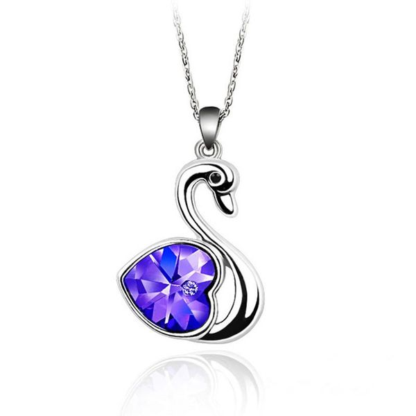 2020 mother's day gift quality crystal classic pendant necklace for christmas and new year, Silver
2020 mother's day gift quality crystal classic pendant necklace for christmas and new year, Silver