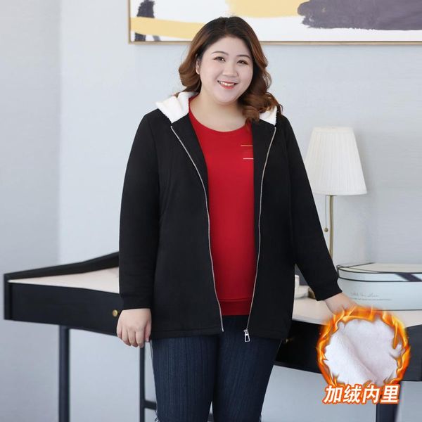autumn winter coats thick plus velvet jacket 3xl to 7xl loose cardigan hooded women warm casual outerwear, Black;brown
autumn winter coats thick plus velvet jacket 3xl to 7xl loose cardigan hooded women warm casual outerwear, Black;brown