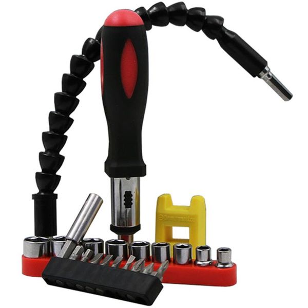 two-way ratchet screwdriver kit with universal flexible shaft 9pcs screwdriver bits connected rod magnetizer hand tools
two-way ratchet screwdriver kit with universal flexible shaft 9pcs screwdriver bits connected rod magnetizer hand tools