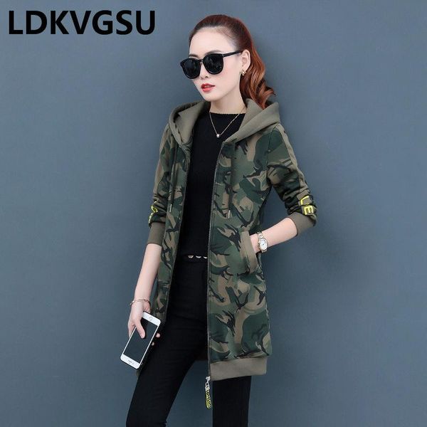 sweatshirts jacket female 2020 new fashion camouflage overcoat casual hooded long autumn winter plus velvet thicken coat is1267, Black
sweatshirts jacket female 2020 new fashion camouflage overcoat casual hooded long autumn winter plus velvet thicken coat is1267, Black
