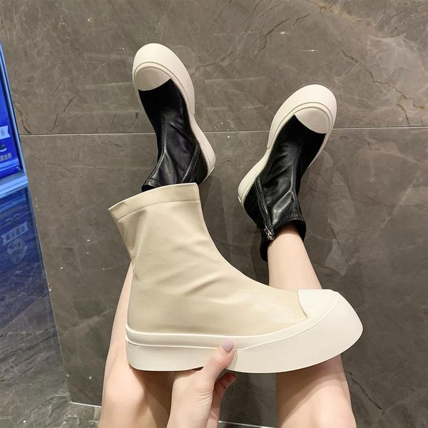boots flat heel white shoes elegant woman booties ladies round toe boots-women zipper med rubber autumn 2021 rock ankle lolita, Black
boots flat heel white shoes elegant woman booties ladies round toe boots-women zipper med rubber autumn 2021 rock ankle lolita, Black