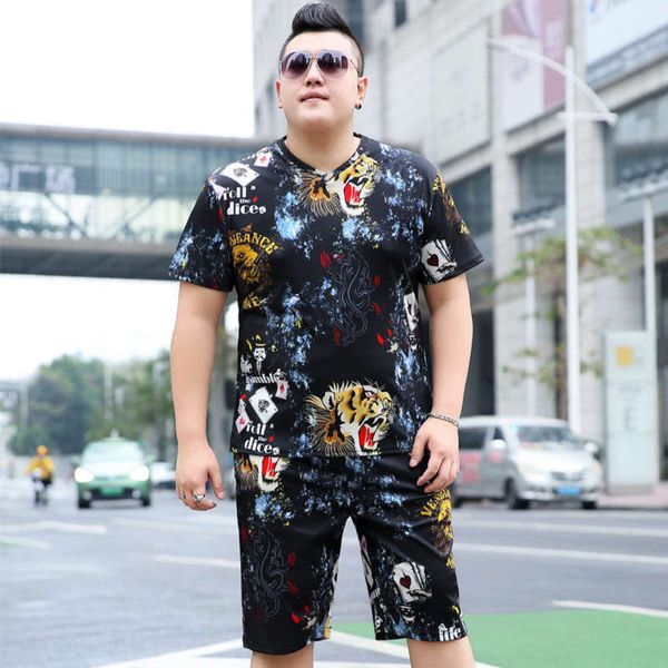 fattening summer short sleeve shorts 2-piece and trendy casual sports suit fat men's t-shirt, Gray
fattening summer short sleeve shorts 2-piece and trendy casual sports suit fat men's t-shirt, Gray