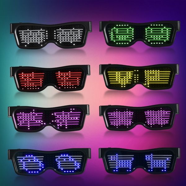 led party magic with bluetooth shield luminous glasses usb charger diy app control multilingual quick flash
led party magic with bluetooth shield luminous glasses usb charger diy app control multilingual quick flash