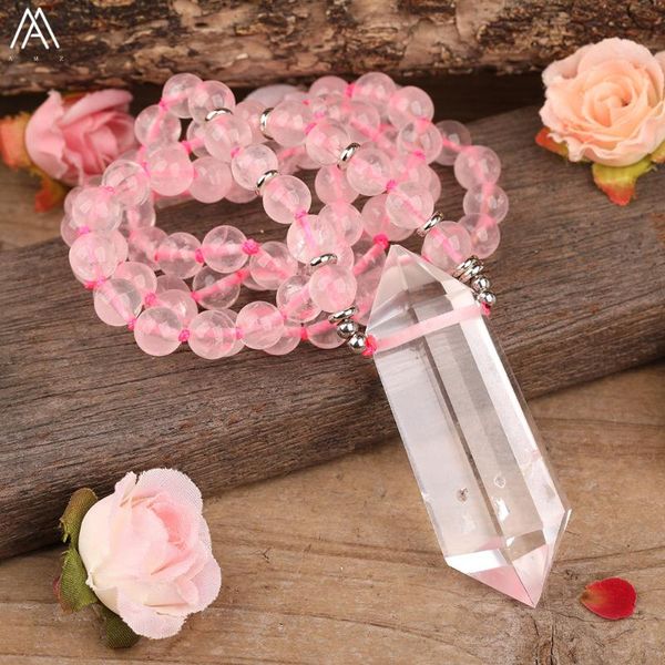 natural clear white quartz double point pendant smooth pink roses quartz round beads knotted necklace handmade jewelry dropship, Silver
natural clear white quartz double point pendant smooth pink roses quartz round beads knotted necklace handmade jewelry dropship, Silver