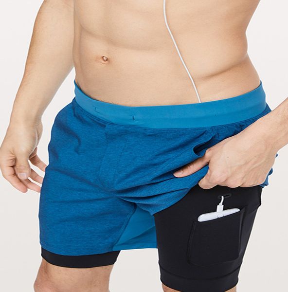 men's 7-inch lining lace up sports shorts outdoor set, White;black
men's 7-inch lining lace up sports shorts outdoor set, White;black