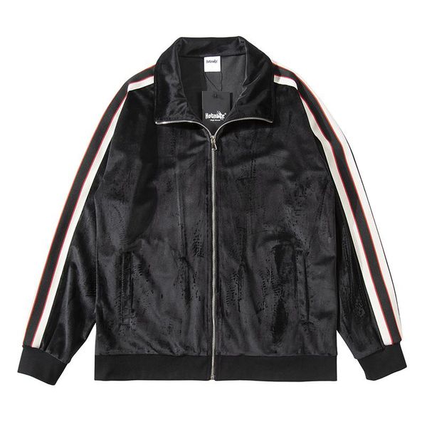 harajuku side striped velvet повседневная куртки мужская отворота сплошная уличная одежда winterbreaker невазительный пальто осень пара бомб, Black
harajuku side striped velvet повседневная куртки мужская отворота сплошная уличная одежда winterbreaker невазительный пальто осень пара бомб, Black
