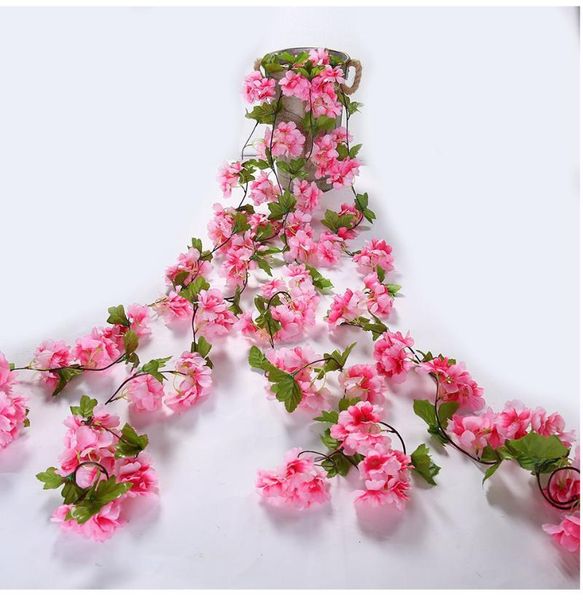 luyue 11pcs/lot artificial cherry flower vines wedding hanging flower fake silk cherry blossoms simulation rose rattan colorful
luyue 11pcs/lot artificial cherry flower vines wedding hanging flower fake silk cherry blossoms simulation rose rattan colorful