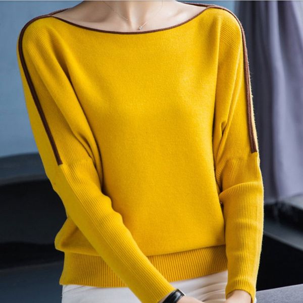 one line neck women's loose short pullover early autumn new korean bat sleeve sweater thin pullover sweatersweater r2ug1, White;black
one line neck women's loose short pullover early autumn new korean bat sleeve sweater thin pullover sweatersweater r2ug1, White;black