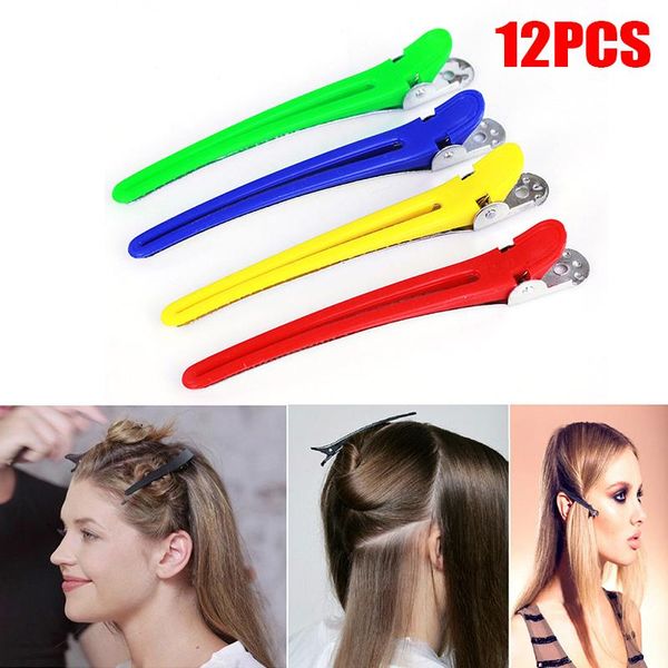 hair clips 12 pcs random color pro hairdressing plastic clamps salon barber section styling tools alligator
hair clips 12 pcs random color pro hairdressing plastic clamps salon barber section styling tools alligator