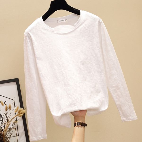 new spring 2019 women's pure slub cotton white t- women's long sleeve han coat t-shirt fan versatile loose bottoming shirt i2lz3 i
new spring 2019 women's pure slub cotton white t- women's long sleeve han coat t-shirt fan versatile loose bottoming shirt i2lz3 i