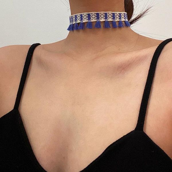 vogallery red blue chokers necklaces women fashion boho short necklaces tassel vintage pattern choker jewelry summer chocker, Golden;silver
vogallery red blue chokers necklaces women fashion boho short necklaces tassel vintage pattern choker jewelry summer chocker, Golden;silver