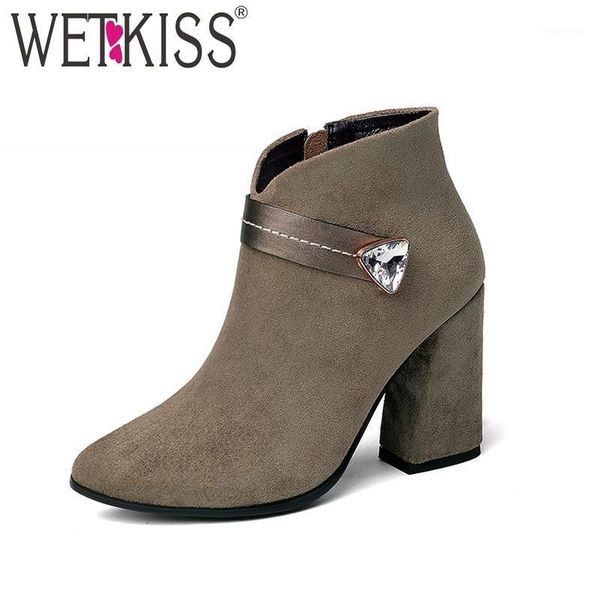 boots wetkiss 2021 fashion model woman ankle boot thick high heels shoes lady crystal faux suede autumn winter booties female big size1, Black
boots wetkiss 2021 fashion model woman ankle boot thick high heels shoes lady crystal faux suede autumn winter booties female big size1, Black