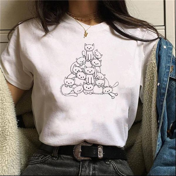 women summer cartoon cat printed tee funny harajuku female t shirt korean short sleeves kawaii streetwear shirts, White
women summer cartoon cat printed tee funny harajuku female t shirt korean short sleeves kawaii streetwear shirts, White