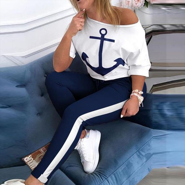 женщины 2 piece set tracksuit boat anchor печать двухкусочный телеприставки и штаны femme одежда упругие талии длинные брюки lounge wear, Gray
женщины 2 piece set tracksuit boat anchor печать двухкусочный телеприставки и штаны femme одежда упругие талии длинные брюки lounge wear, Gray