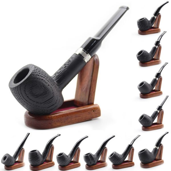 43fgbog vintage oak natural wood tobacco smoking pipe handmade sandblast wooden bowl silver plated ring pipes set with 9mm filters
43fgbog vintage oak natural wood tobacco smoking pipe handmade sandblast wooden bowl silver plated ring pipes set with 9mm filters