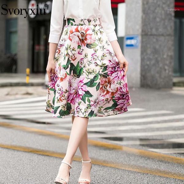 svoryxiu runway designer summer high waist skirt women's charming flower print fashion mid-calf skirt female 20211, Black
svoryxiu runway designer summer high waist skirt women's charming flower print fashion mid-calf skirt female 20211, Black