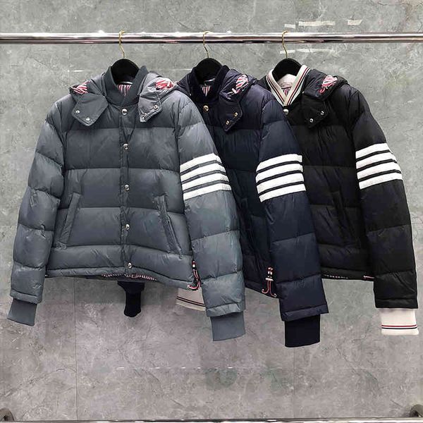 tb thom men's winter jacket down fashion brand down-filled matte nylon 4-bar stripe hoodie coat wholesale s, Black
tb thom men's winter jacket down fashion brand down-filled matte nylon 4-bar stripe hoodie coat wholesale s, Black