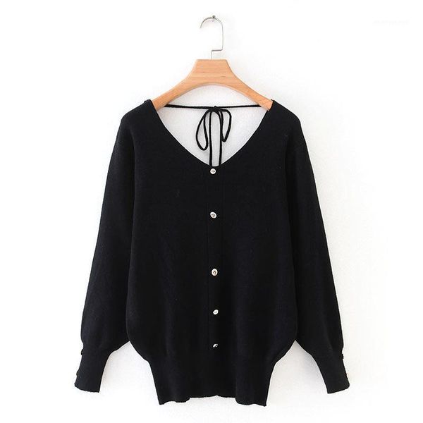 women's sweaters spring autumn women v neck solid color knitted ladies batwing sleeve back lace up thin sweater s1501, White;black
women's sweaters spring autumn women v neck solid color knitted ladies batwing sleeve back lace up thin sweater s1501, White;black