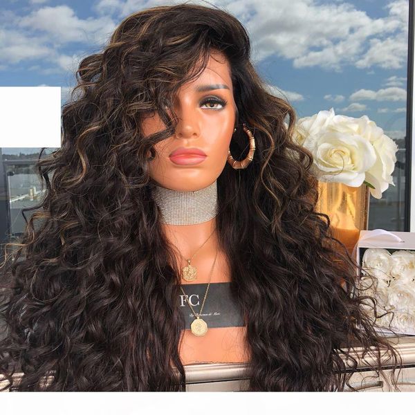 no bad smell european and american foreign trade womens fashion brown highlights long curly hair mid wig chemical fiber african sm, Black
no bad smell european and american foreign trade womens fashion brown highlights long curly hair mid wig chemical fiber african sm, Black
