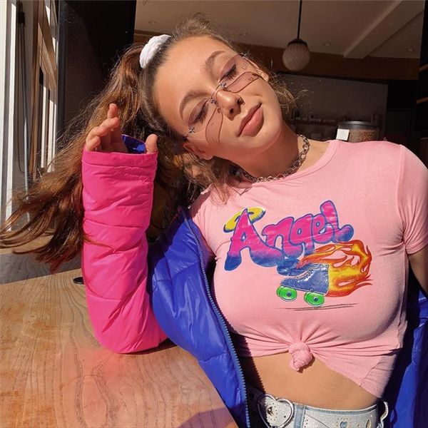 angel printed pink short sleeve t shirts women 2020 new fashion streetwear cool crop lady tees summer style, White
angel printed pink short sleeve t shirts women 2020 new fashion streetwear cool crop lady tees summer style, White