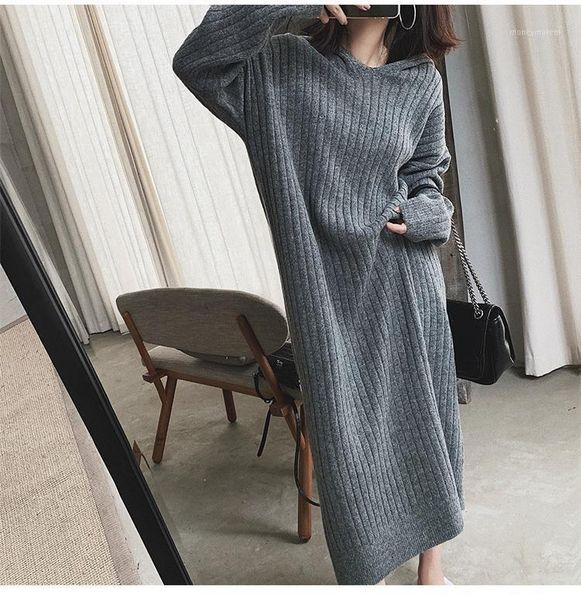 casual dresses autumn hooded thicken long knitted ladies loose slim fit korean style maxi for women winter clothes mujer1, Black;gray
casual dresses autumn hooded thicken long knitted ladies loose slim fit korean style maxi for women winter clothes mujer1, Black;gray