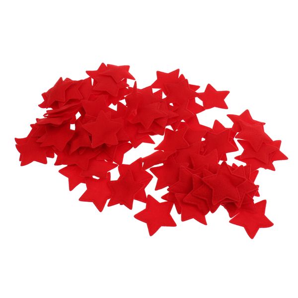 100 Pieces Red Star Shape Fabric Confetti Wedding Birthday Party Sprinkle Table Scatters Decorations Diy Crafts 4.5 Cm