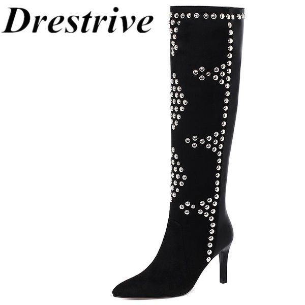 drestrive women knee high boots kid suede zipper black pointed toe 2020 winter shoes thin high heels rivet patchwork
drestrive women knee high boots kid suede zipper black pointed toe 2020 winter shoes thin high heels rivet patchwork