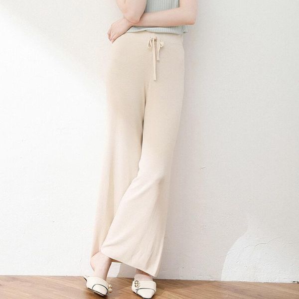 women's pants & capris 2021 winter simple thick knitted trousers women to wear loose and high wide-leg bow knot nine-point fashion casu, Black;white
women's pants & capris 2021 winter simple thick knitted trousers women to wear loose and high wide-leg bow knot nine-point fashion casu, Black;white