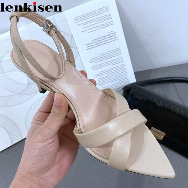 lenkisen gladiator high street fashion full grain leather peep toe thin high heels ankle straps office lady mature sandals l01, Black
lenkisen gladiator high street fashion full grain leather peep toe thin high heels ankle straps office lady mature sandals l01, Black