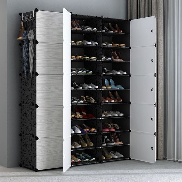 Multi-cube Cabinet Modular Home DIY Storage Organizer Bedroom Wordrobe Closet Plastic Shoe Rack with Umbrella Hanger 201030
Multi-cube Cabinet Modular Home DIY Storage Organizer Bedroom Wordrobe Closet Plastic Shoe Rack with Umbrella Hanger 201030