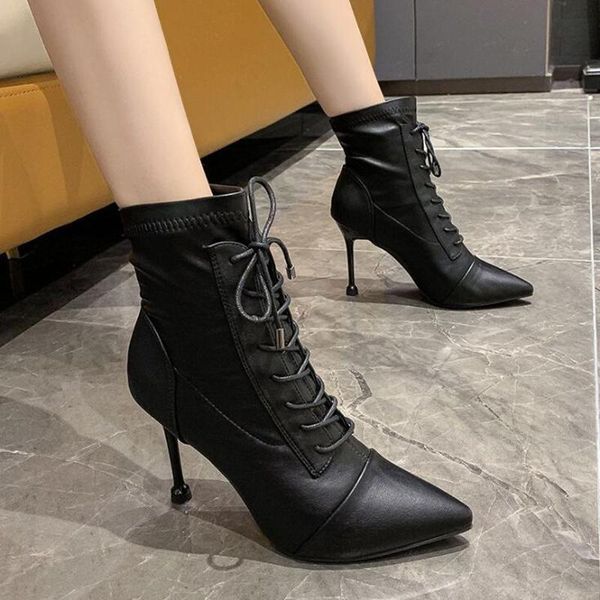 boots ankle women shoes woman fashion high-heeled lace up short 2021 autumn d554, Black
boots ankle women shoes woman fashion high-heeled lace up short 2021 autumn d554, Black