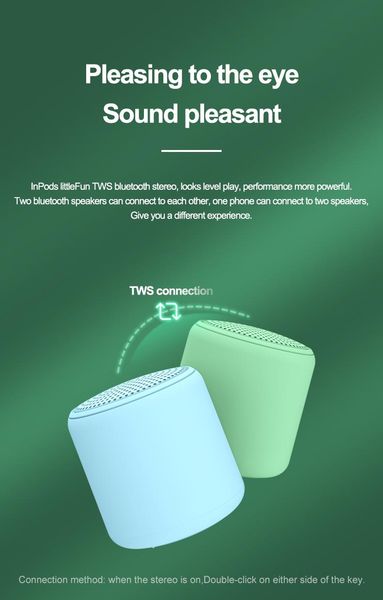 portable speakers zwg16 colors inpods little fun mini bluetooth wireless stereo sound system dual pairing 5.0 tws outdoor column
portable speakers zwg16 colors inpods little fun mini bluetooth wireless stereo sound system dual pairing 5.0 tws outdoor column