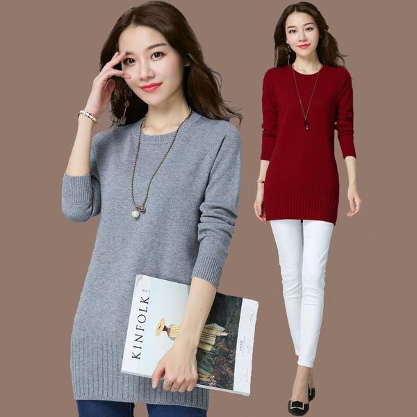 2021 autumn winter knitted sweater women round neck solid color pullovers long sleeve middle long clothes plus size 4xl y208, White;black
2021 autumn winter knitted sweater women round neck solid color pullovers long sleeve middle long clothes plus size 4xl y208, White;black